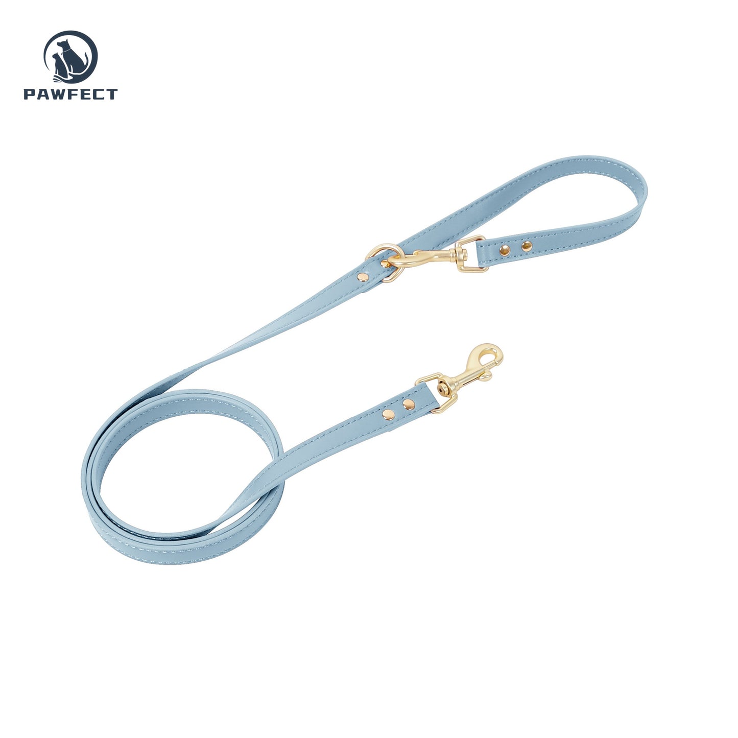 Soft Leather Cat Leash Set with Bow Collar or Harness