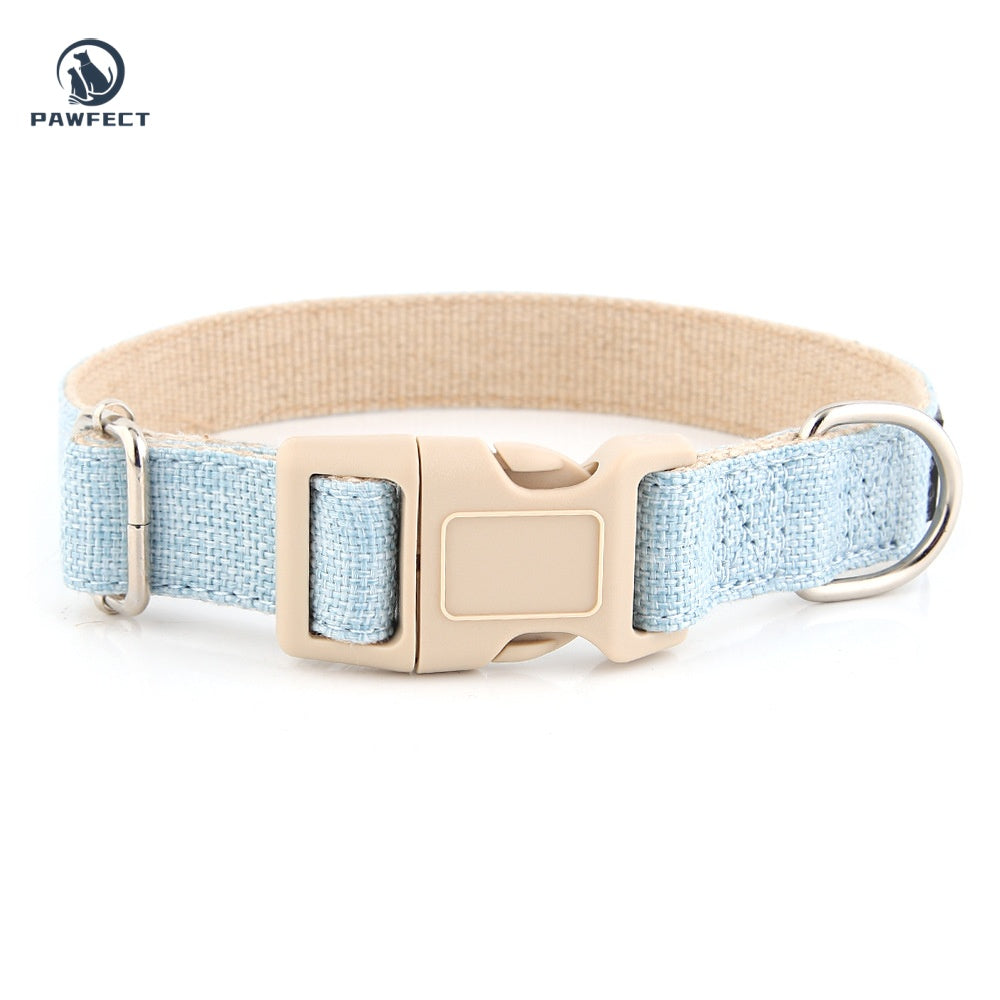 Eco-Friendly Cotton Linen Dog Collar: Hypoallergenic & Antibacterial