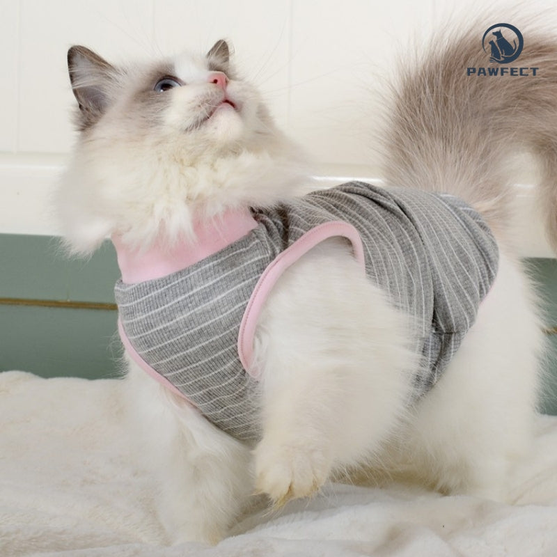 Lightweight Striped Tee for Cats