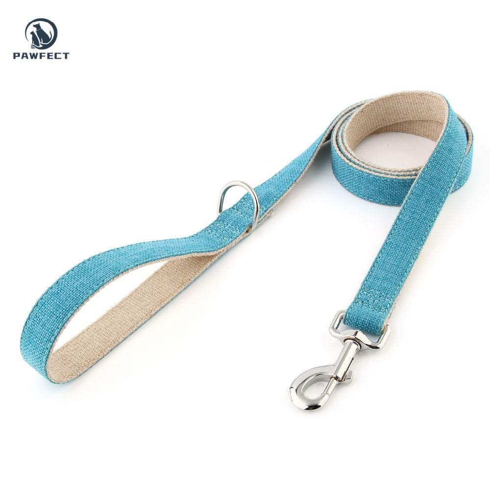 Eco-Friendly Cotton Linen Dog Leash: Hypoallergenic & Antibacterial