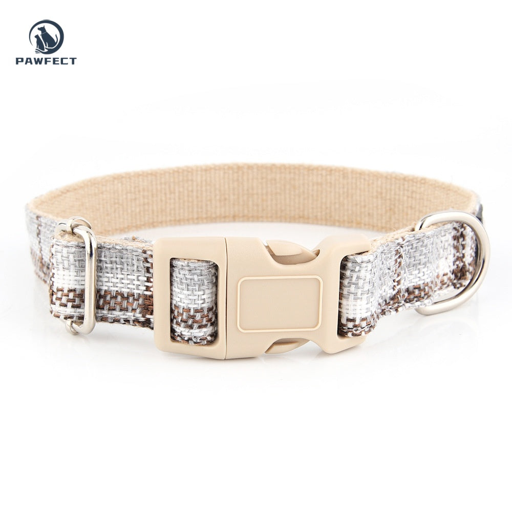 Eco-Friendly Cotton Linen Dog Collar: Hypoallergenic & Antibacterial