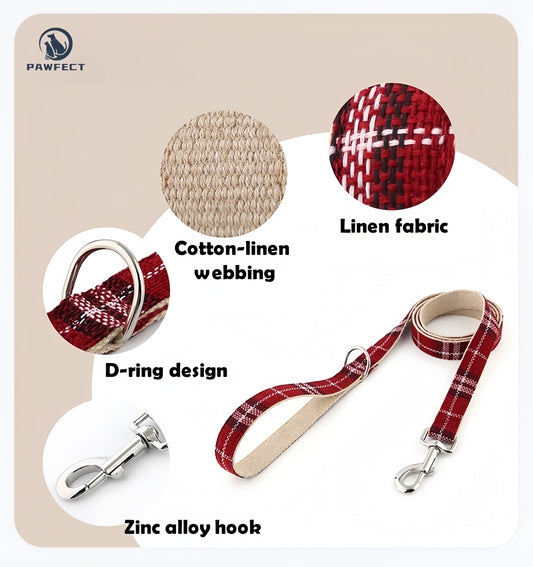 Eco-Friendly Cotton Linen Dog Leash: Hypoallergenic & Antibacterial