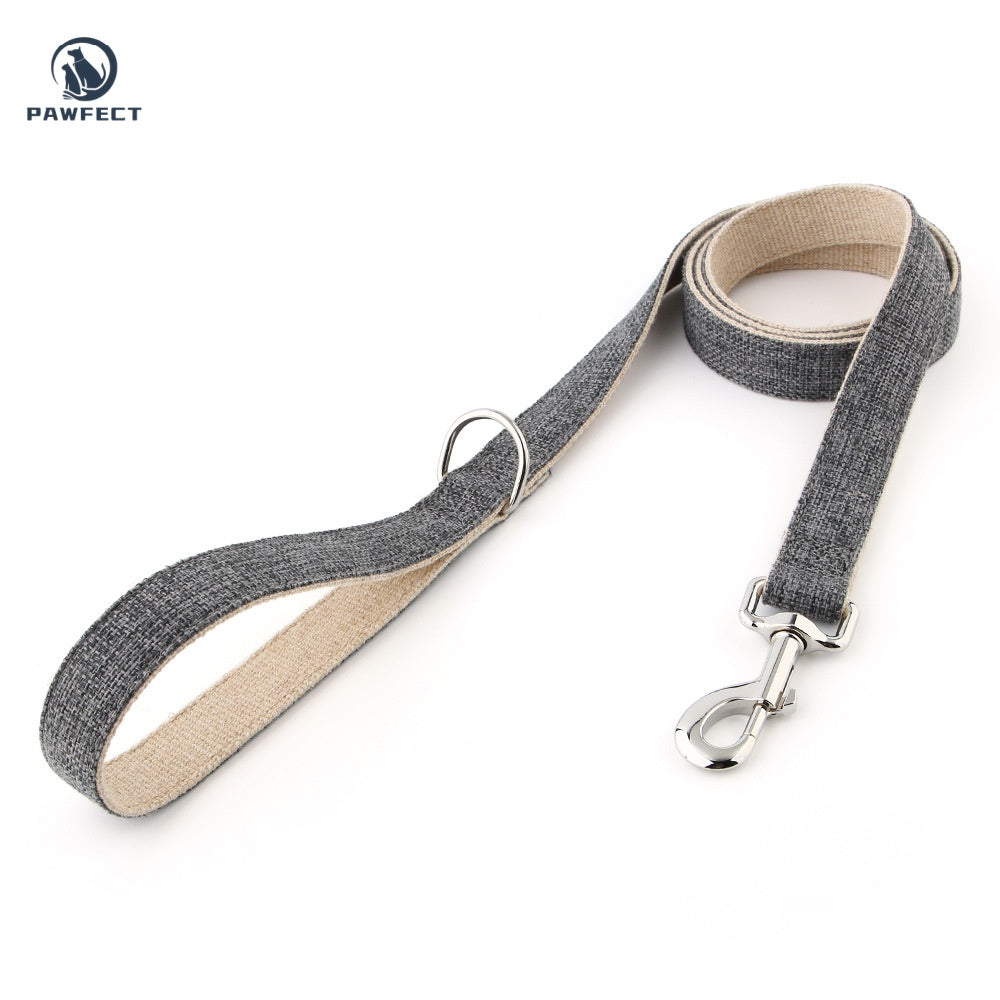 Eco-Friendly Cotton Linen Dog Leash: Hypoallergenic & Antibacterial