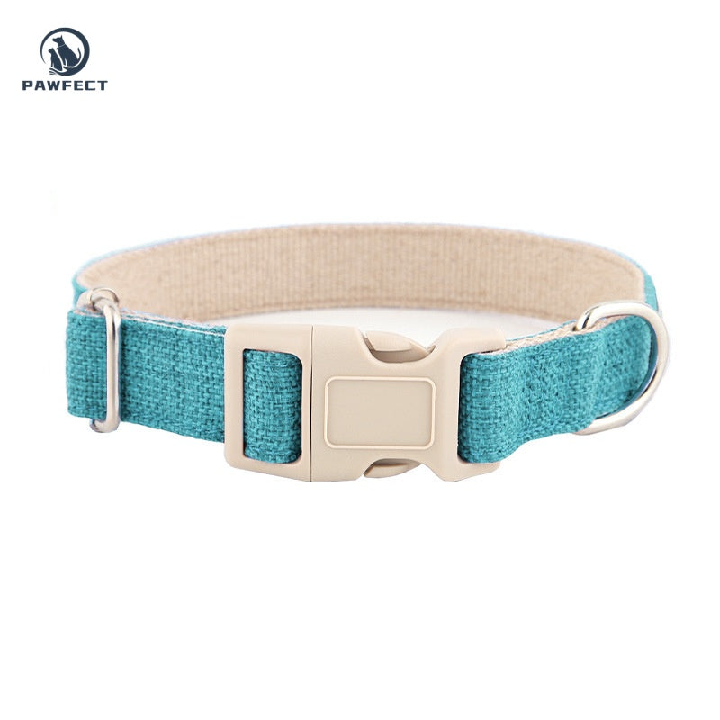 Eco-Friendly Cotton Linen Dog Collar: Hypoallergenic & Antibacterial