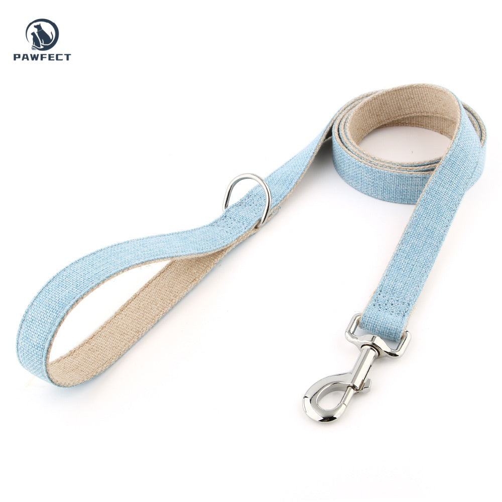 Eco-Friendly Cotton Linen Dog Leash: Hypoallergenic & Antibacterial