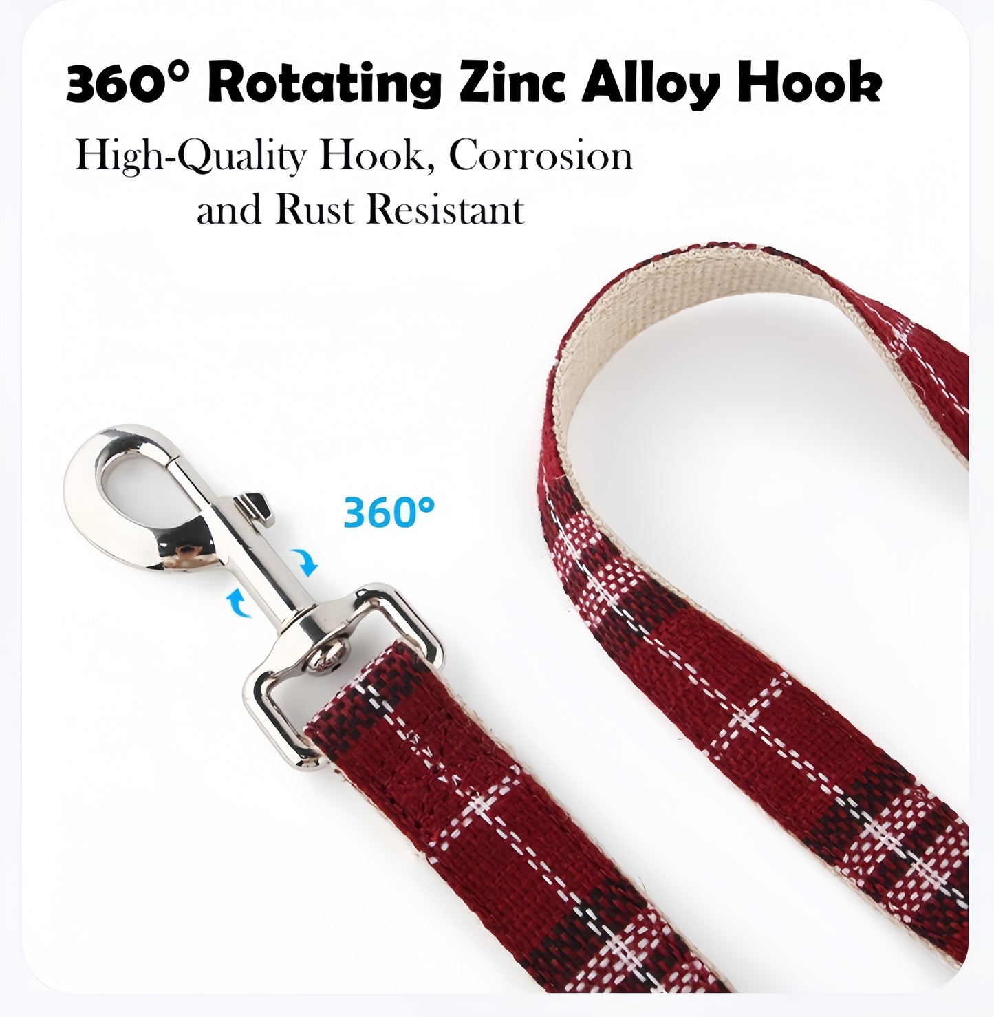 Eco-Friendly Cotton Linen Dog Leash: Hypoallergenic & Antibacterial