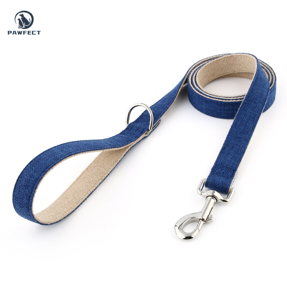 Eco-Friendly Cotton Linen Dog Leash: Hypoallergenic & Antibacterial