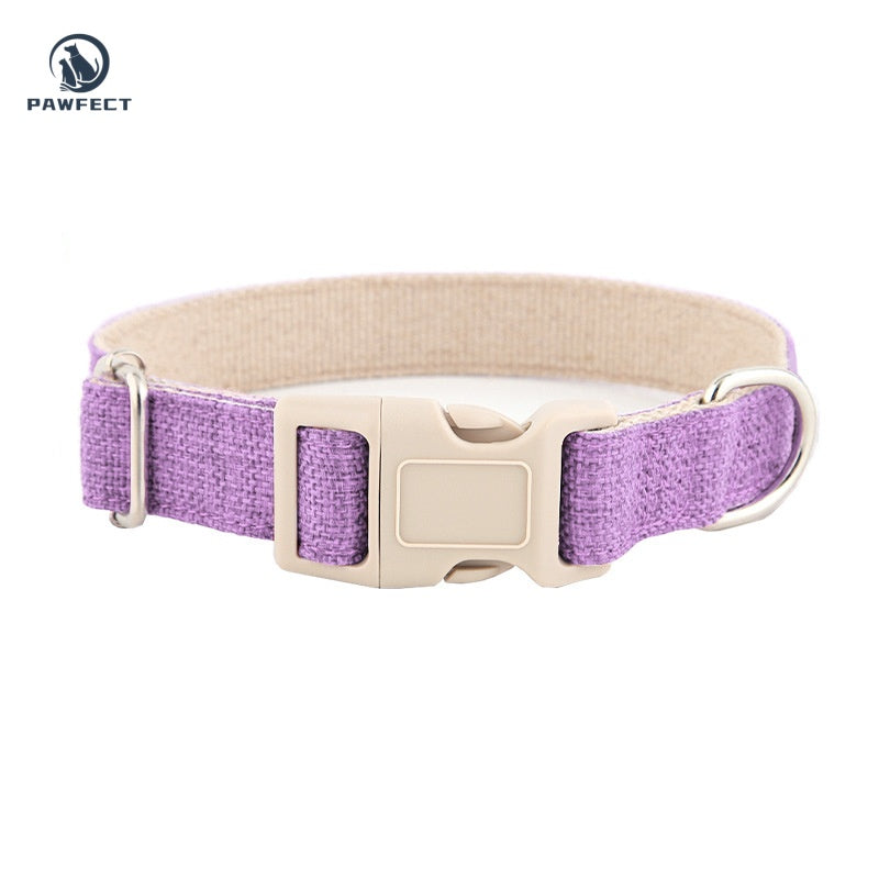 Eco-Friendly Cotton Linen Dog Collar: Hypoallergenic & Antibacterial