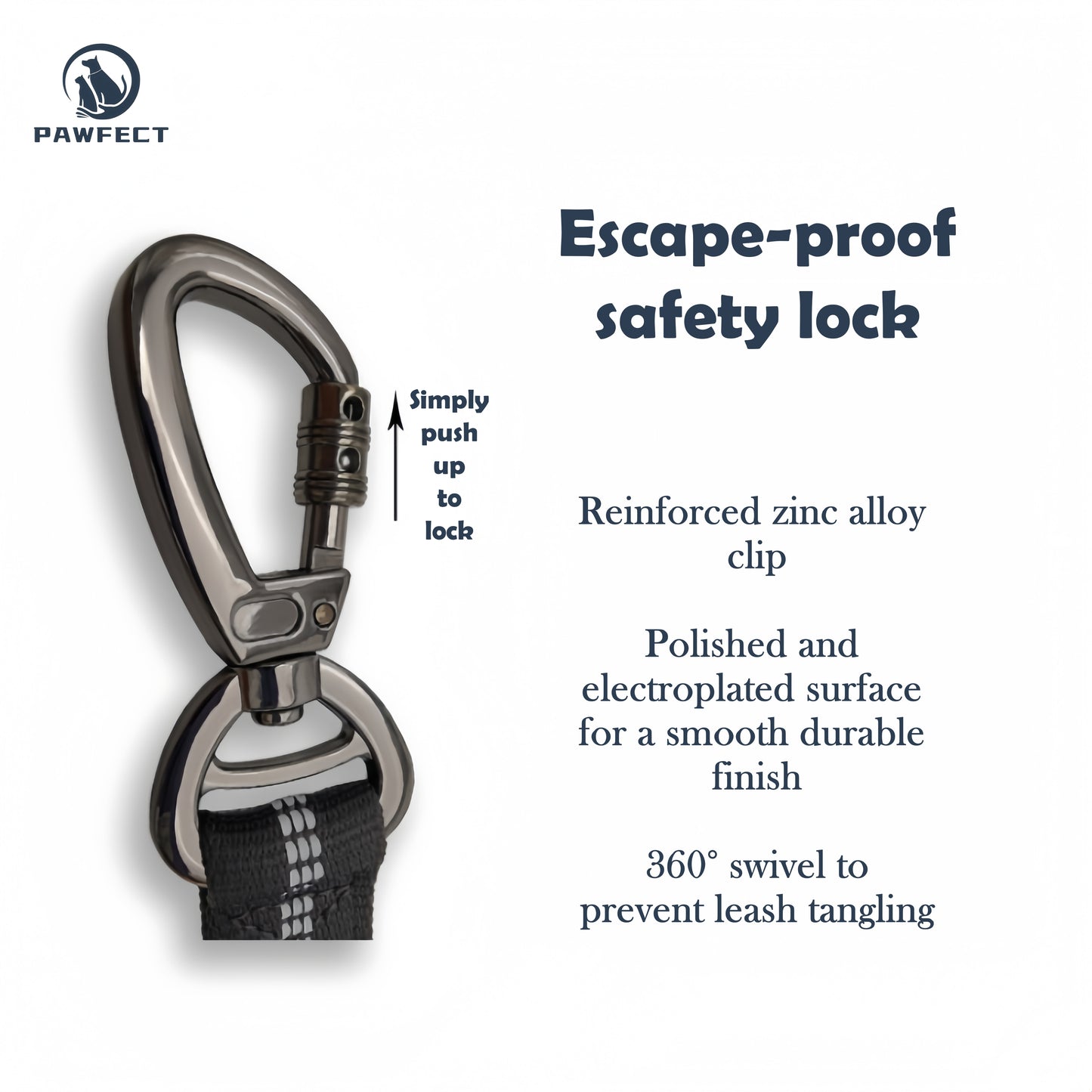 Reflective Elastic Dog Leash with Car Seatbelt Buckle