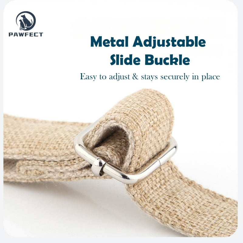 Eco-Friendly Cotton Linen Dog Collar: Hypoallergenic & Antibacterial