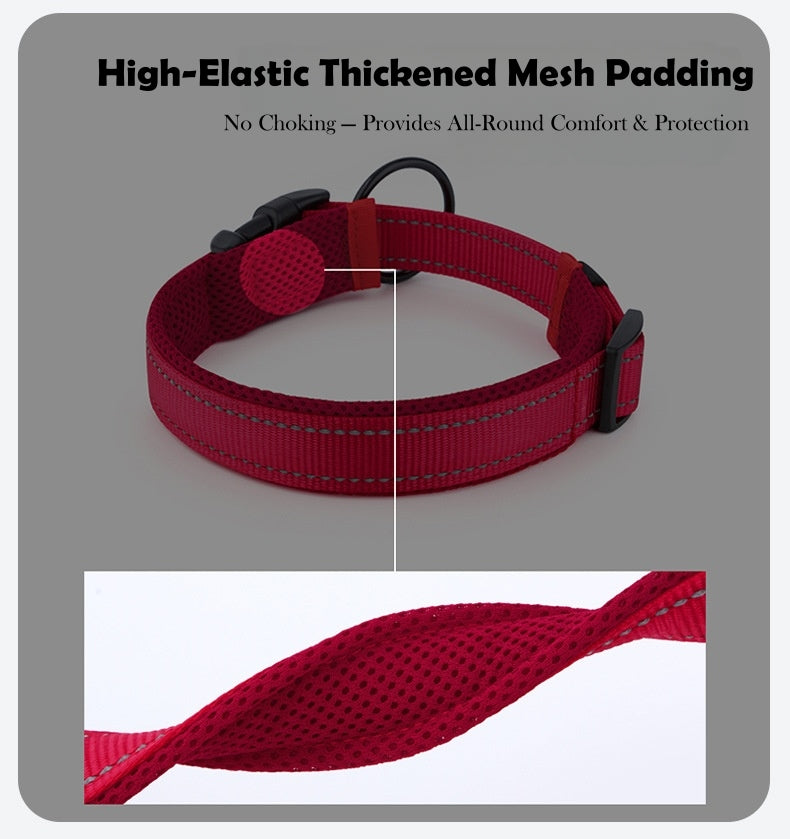 Breathable Sandwich Mesh Reflective Dog Collar
