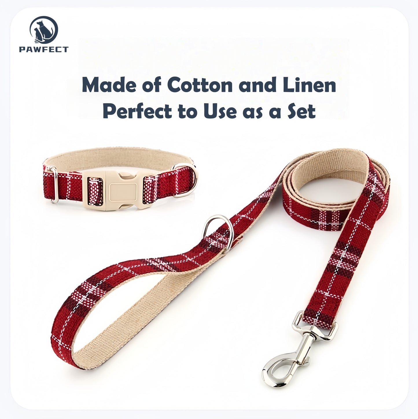 Eco-Friendly Cotton Linen Dog Leash: Hypoallergenic & Antibacterial