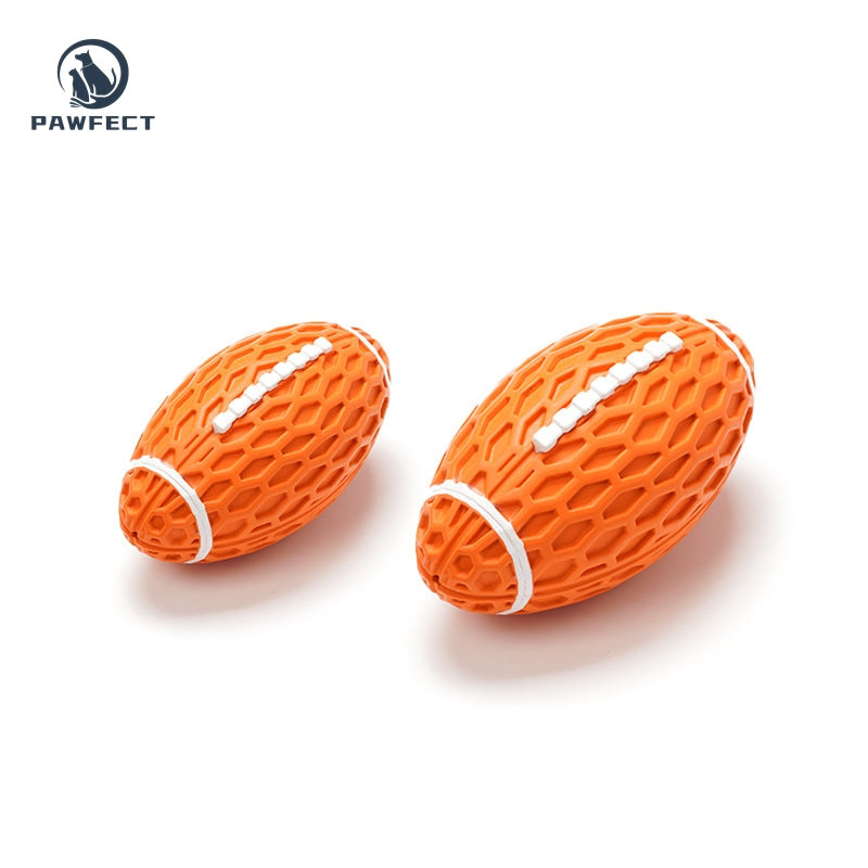 Squeaky Rugby Ball Chew Toy for Dogs