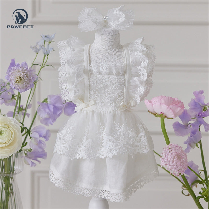 Lightweight Lace Dog Dress in Sweet Style