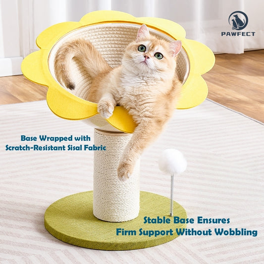 Sunflower-Inspired Cat Climber with Scratch-Resistant Nest & Climbing Post