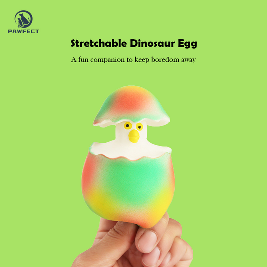 Interactive Latex Dinosaur Egg Toy for Pets