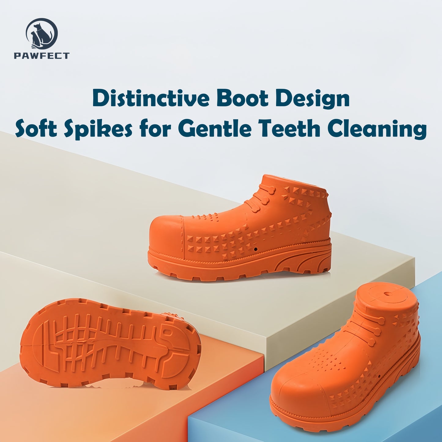Durable Rubber Boot-Shaped Chew and Teeth Cleaning Toy for Dogs