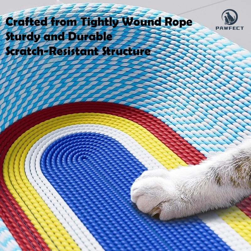 Elevated Bowl-Shaped Sisal Cat Nest with Integrated Scratching Surface