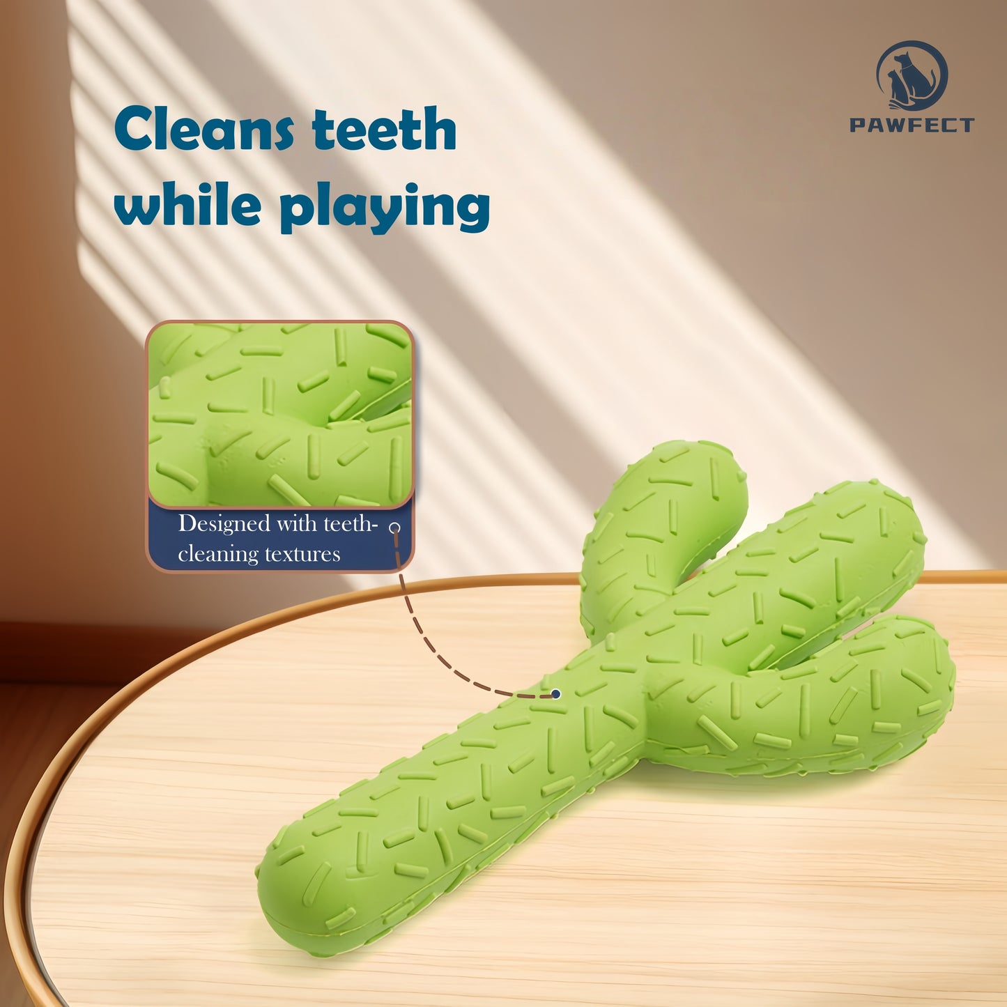 Realistic Cactus Dog Chew and Teeth Cleaning Toy