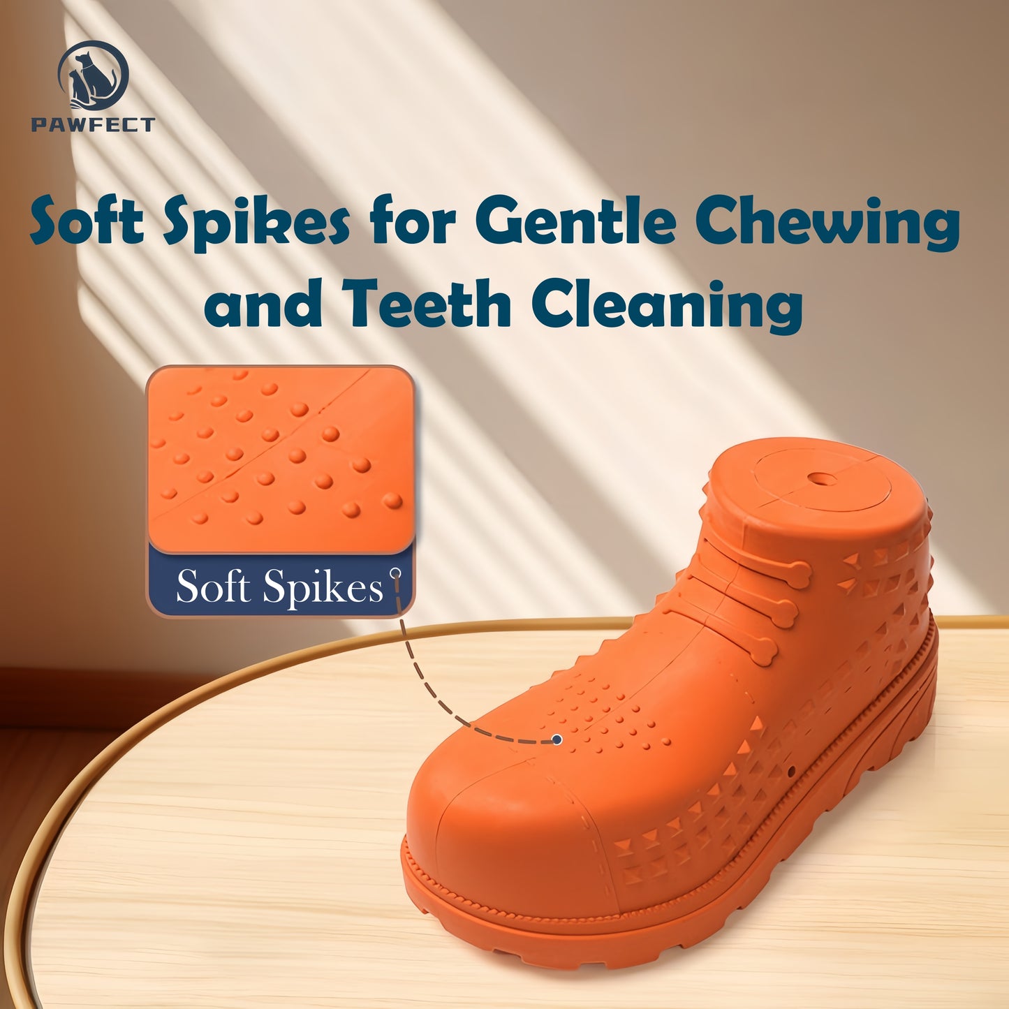 Durable Rubber Boot-Shaped Chew and Teeth Cleaning Toy for Dogs