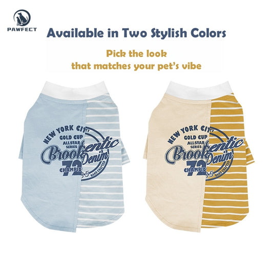 Lightweight Diagonal Stripe Dog T-Shirt
