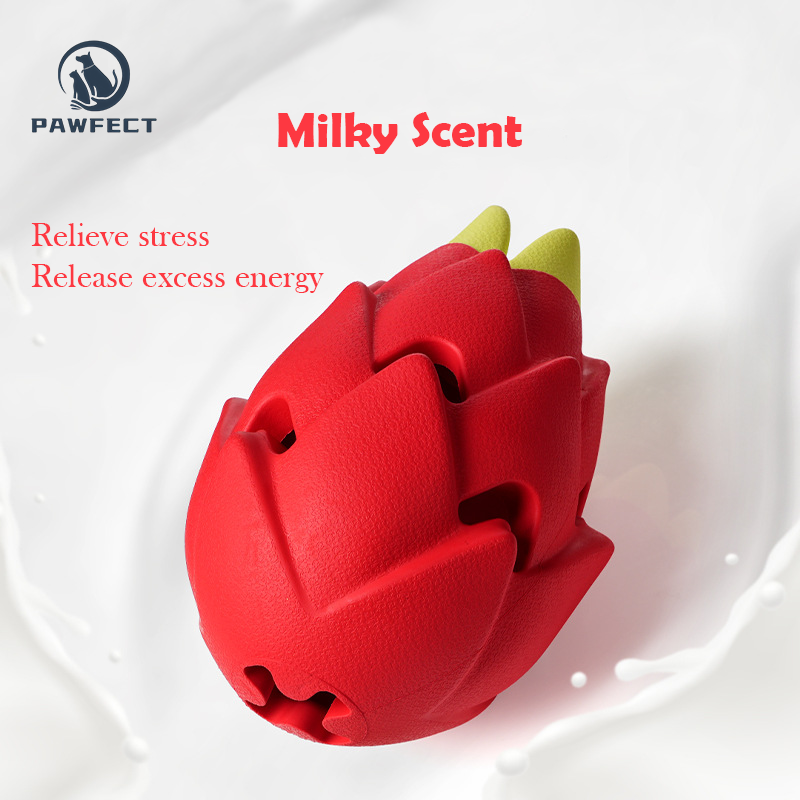 Interactive Dragon Fruit Treat Dispensing Chew Toy