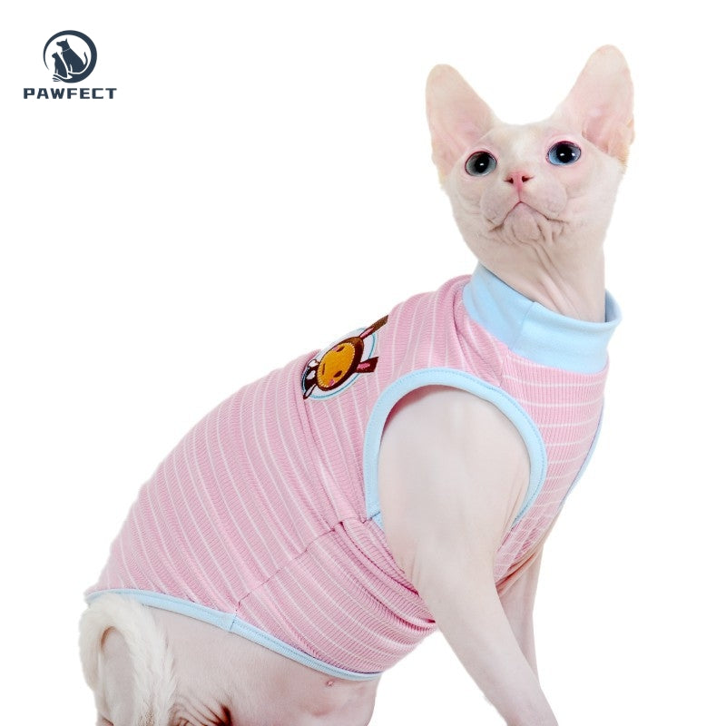Lightweight Striped Tee for Cats