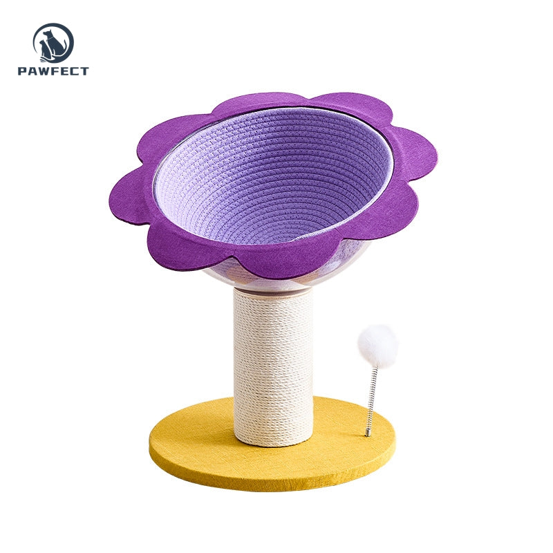 Sunflower-Inspired Cat Climber with Scratch-Resistant Nest & Climbing Post