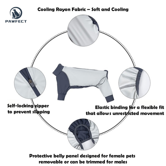Cooling Quick-Dry UV-Protection Dog Jumpsuit – Breathable 4-Leg Design