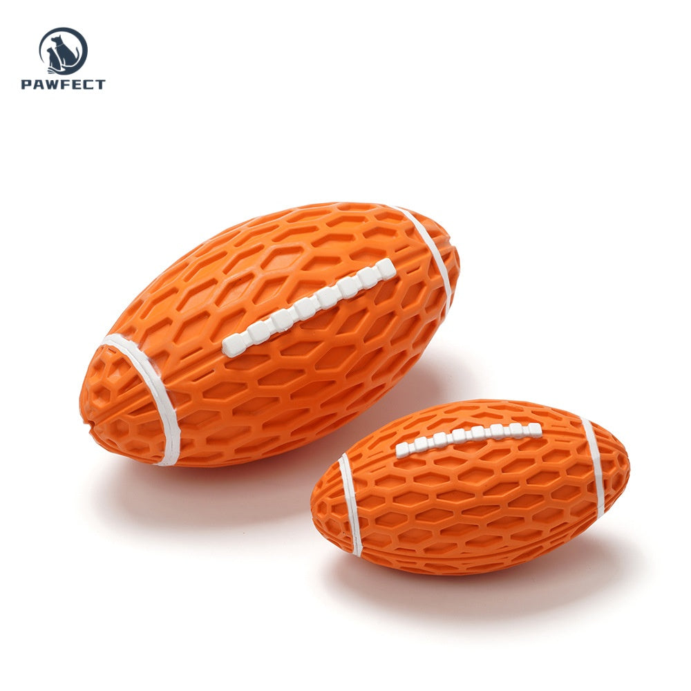 Squeaky Rugby Ball Chew Toy for Dogs