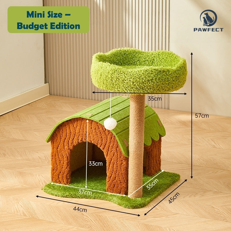 Multi-Functional Cat Tree Tower with Sisal-Wrapped Posts & Cozy Nests