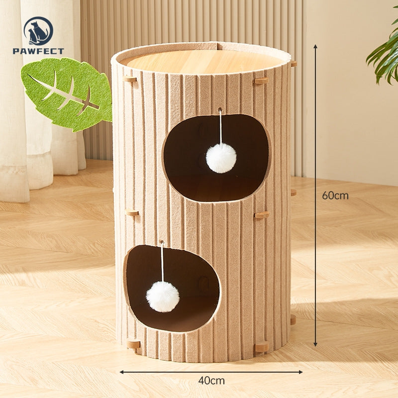 Multi-Functional Cat Tree with Integrated Climber & Cozy Nest