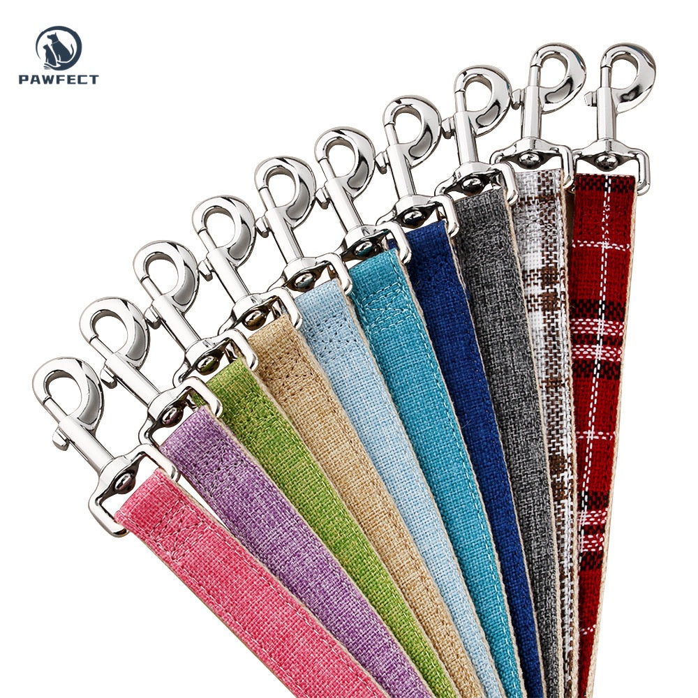 Eco-Friendly Cotton Linen Dog Leash: Hypoallergenic & Antibacterial