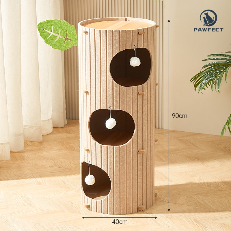 Multi-Functional Cat Tree with Integrated Climber & Cozy Nest