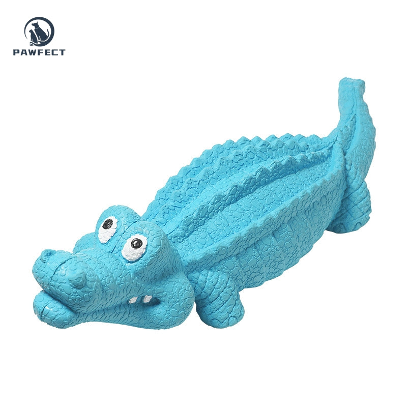 Natural Rubber Crocodile Chew Toy with Squeaker