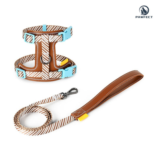 Leather Pet Harness & Leash Set – For Cats and Small Dogs