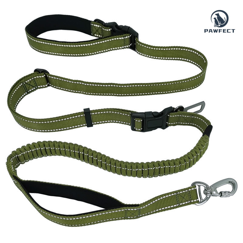 6-in-1 Multi-Functional Dog Leash for Running & Car Safety
