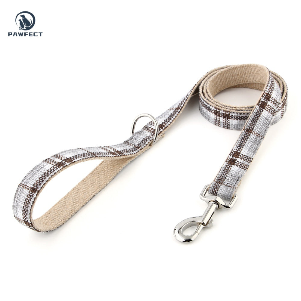 Eco-Friendly Cotton Linen Dog Leash: Hypoallergenic & Antibacterial
