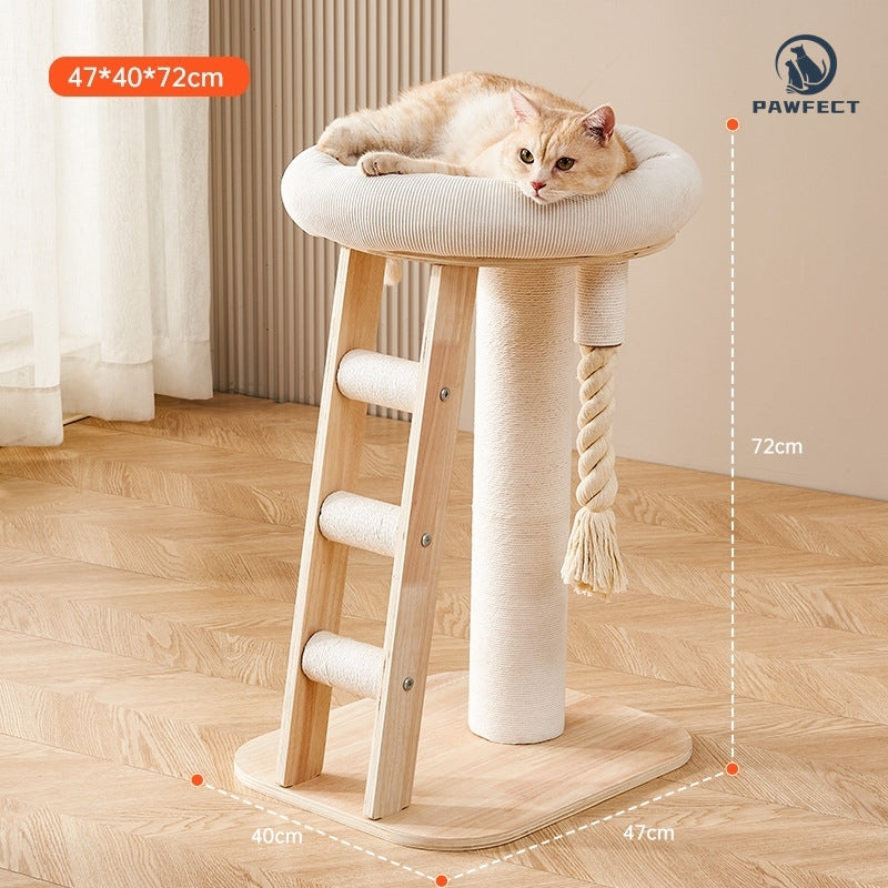 Multi-Functional Cat Tree with Scratch-Resistant Build & Space Capsule Nest