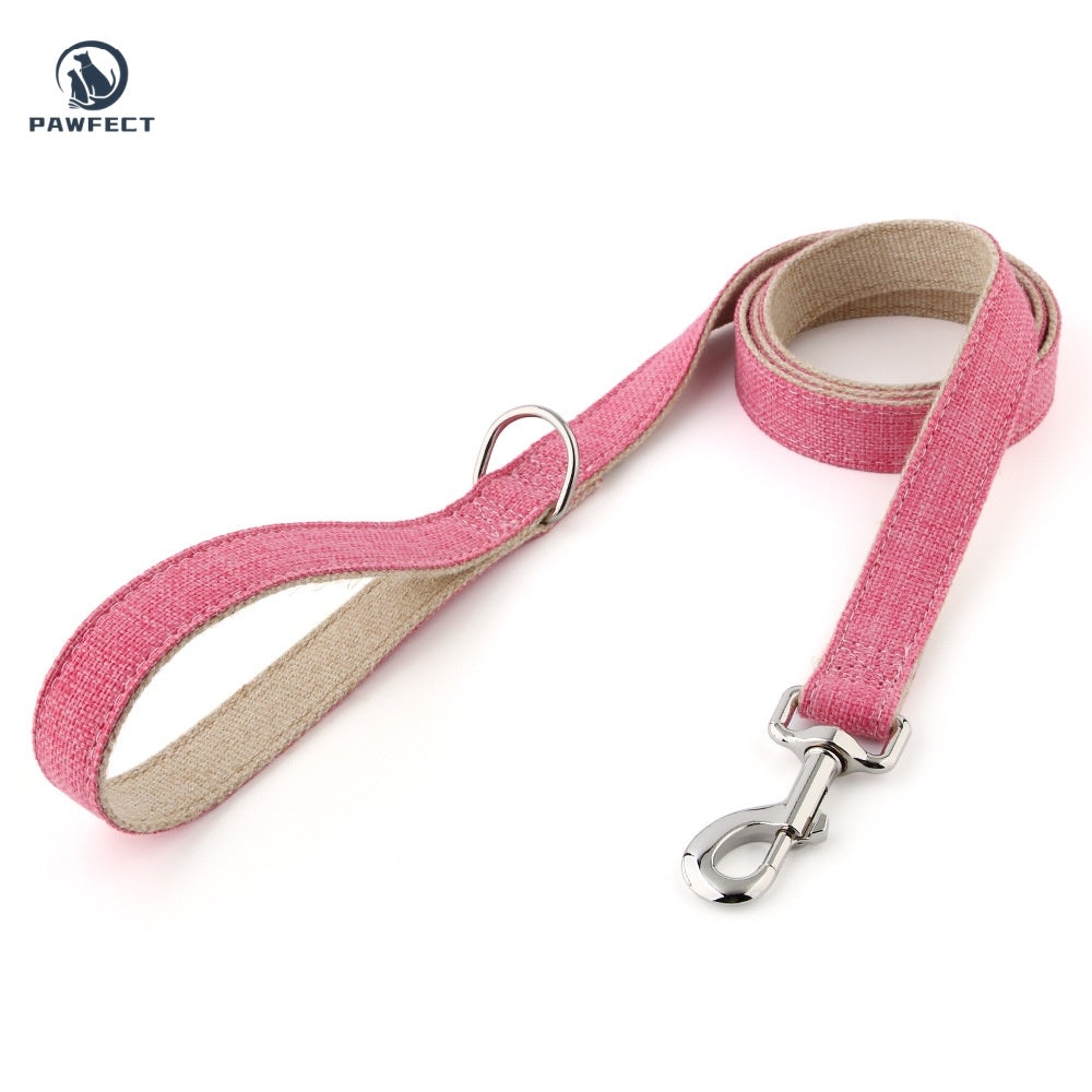 Eco-Friendly Cotton Linen Dog Leash: Hypoallergenic & Antibacterial