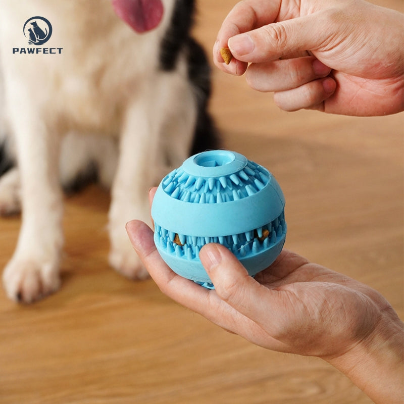 Rubber Treat Dispensing Chew Toy Ball for Dogs
