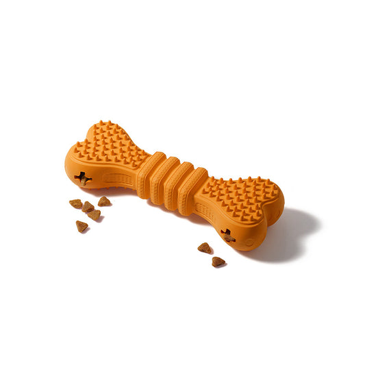 Interactive Soft-Spike Bone Treat Dispensing Chew Toy