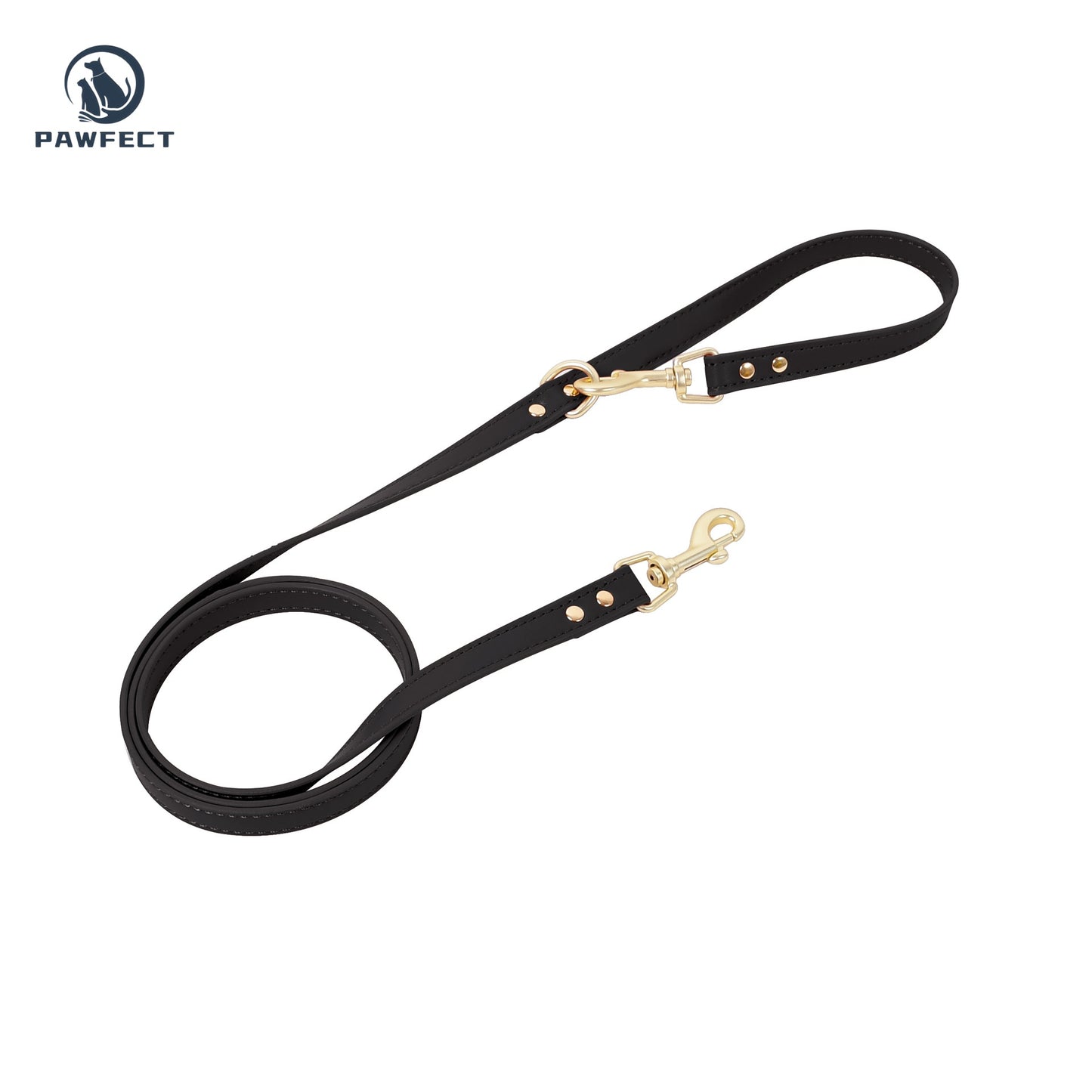 Soft Leather Cat Leash Set with Bow Collar or Harness