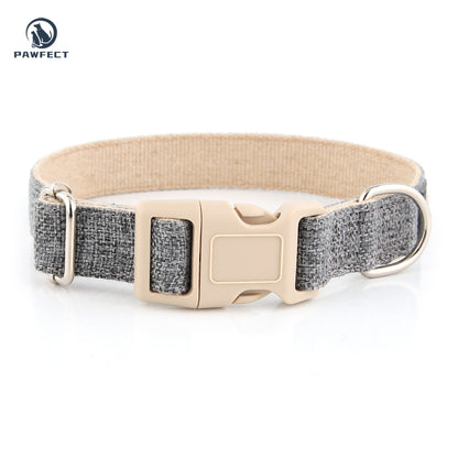 Eco-Friendly Cotton Linen Dog Collar: Hypoallergenic & Antibacterial
