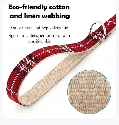 Eco-Friendly Cotton Linen Dog Leash: Hypoallergenic & Antibacterial