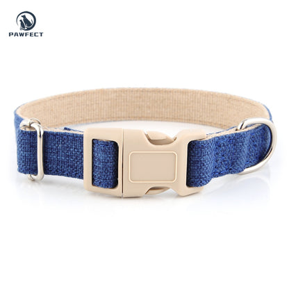Eco-Friendly Cotton Linen Dog Collar: Hypoallergenic & Antibacterial