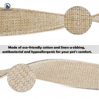 Eco-Friendly Cotton Linen Dog Collar: Hypoallergenic & Antibacterial