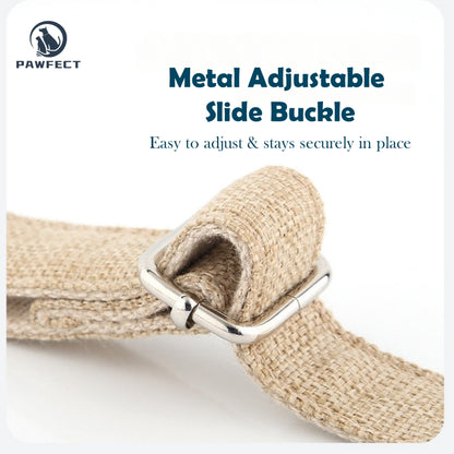 Eco-Friendly Cotton Linen Dog Collar: Hypoallergenic & Antibacterial