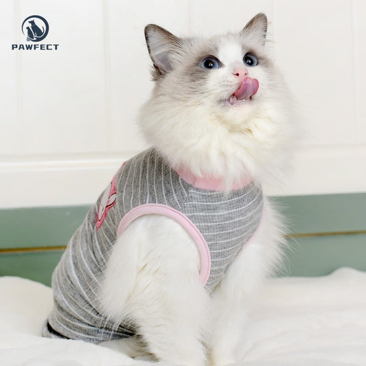 Lightweight Striped Tee for Cats