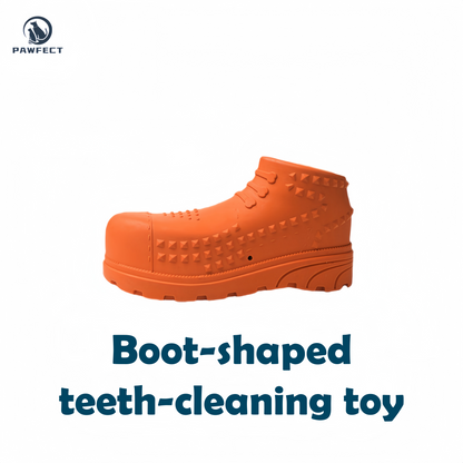 Durable Rubber Boot-Shaped Chew and Teeth Cleaning Toy for Dogs